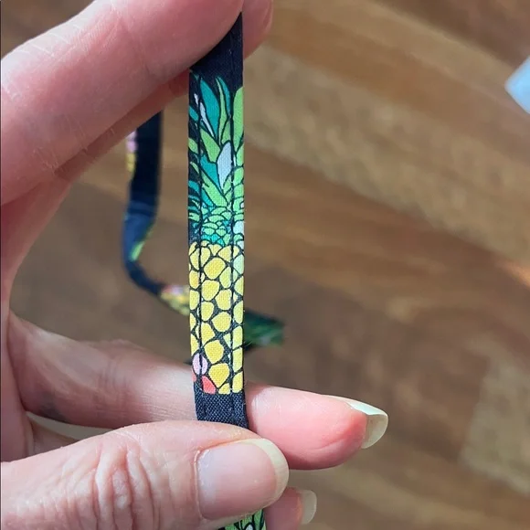 Vera Bradley Blue and Yellow Patterned ID/Key Holder - Picture 5 of 5